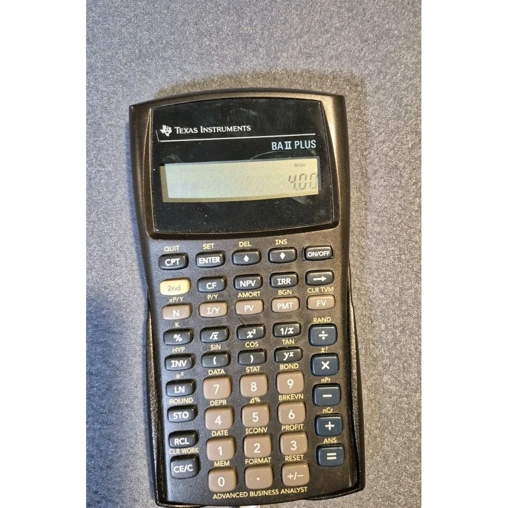 Texas Instruments BA II Plus Professional Calculator With Cover‎ New Battery